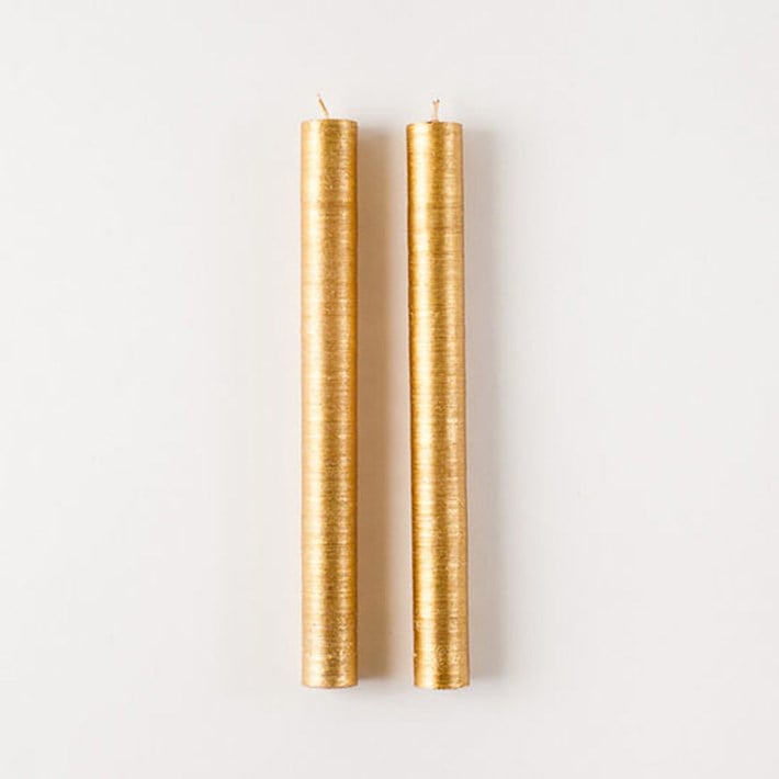 Seasonal - Candle - Gold Leaf - 9” Taper - set of 2