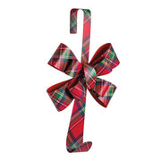 Seasonal - Tartan Bow Wreath Hanger - Metal