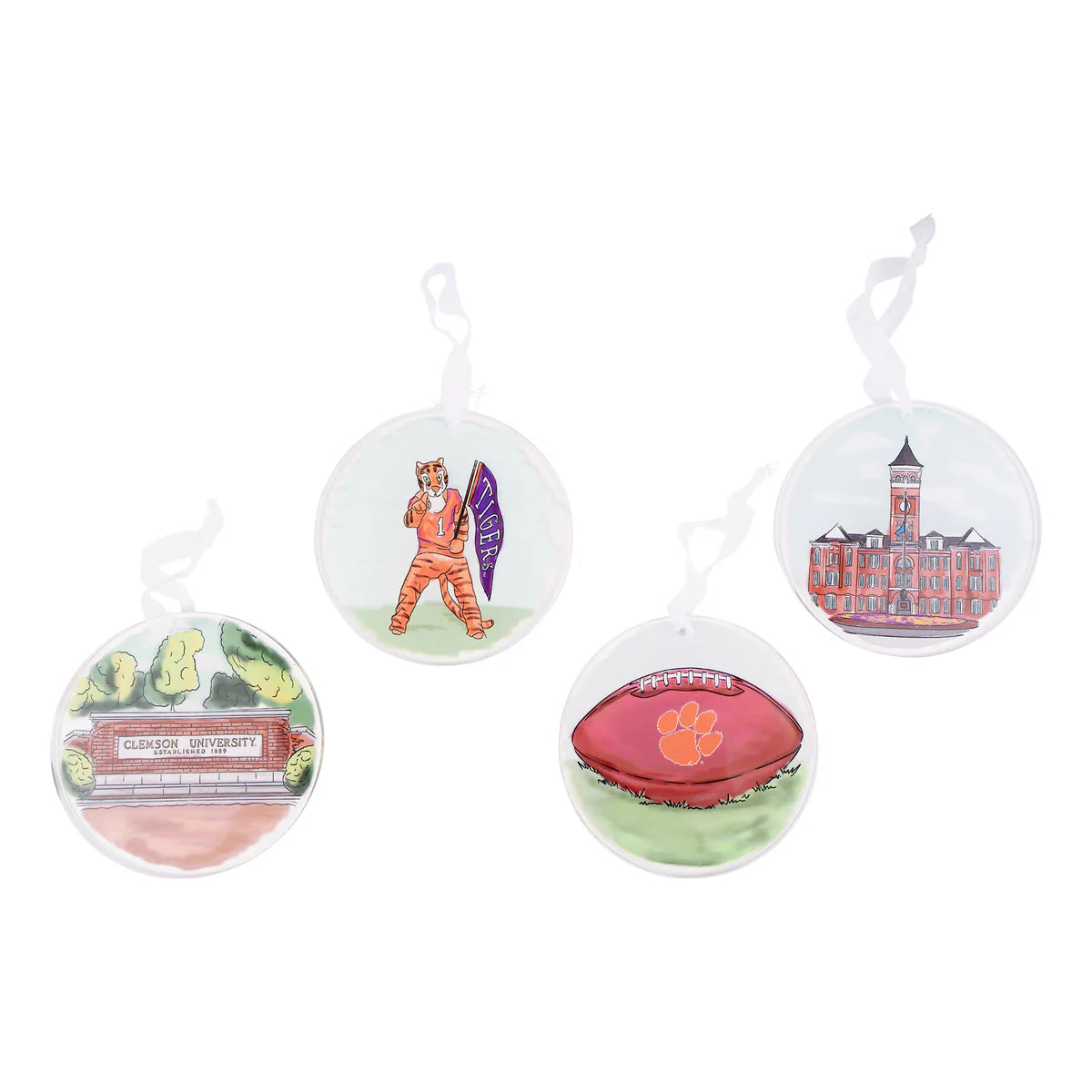 Seasonal - Ornament - Clemson - Acrylic Disc