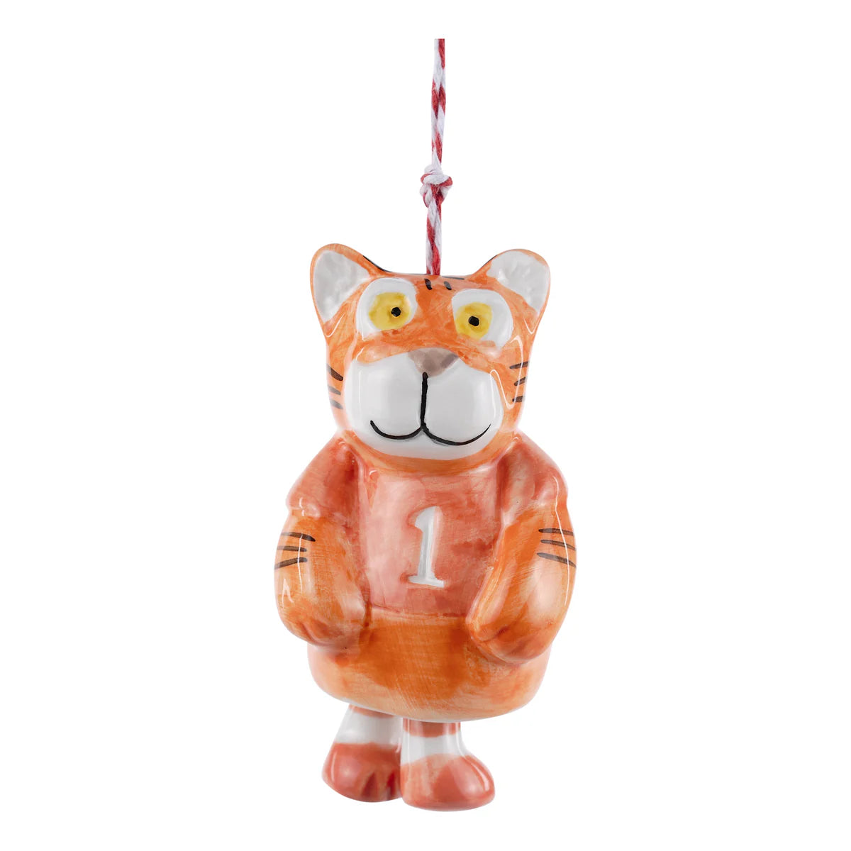 Seasonal - Clemson Tiger Ceramic Ornament - Dangle Legs