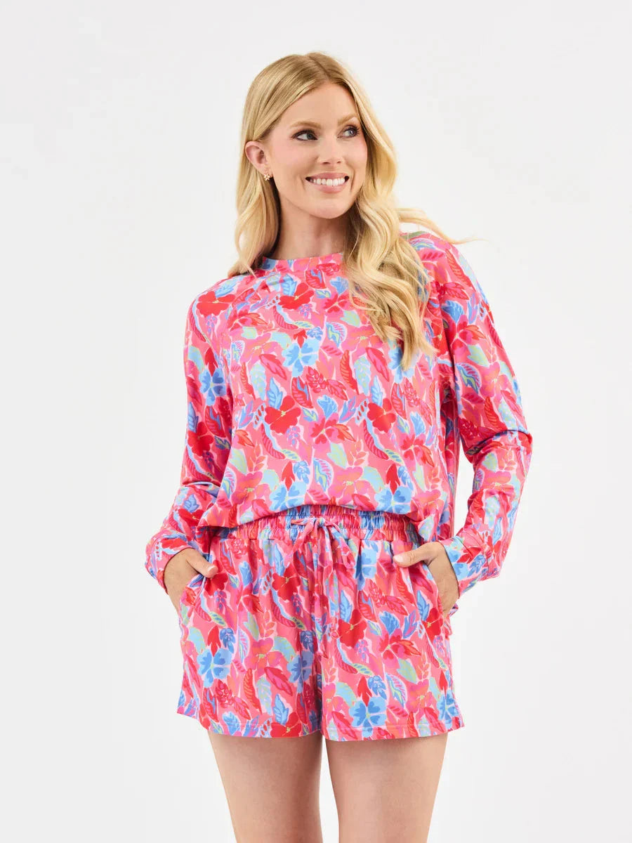 Annie Pajama Set - Fiji Breeze - Pink - Large