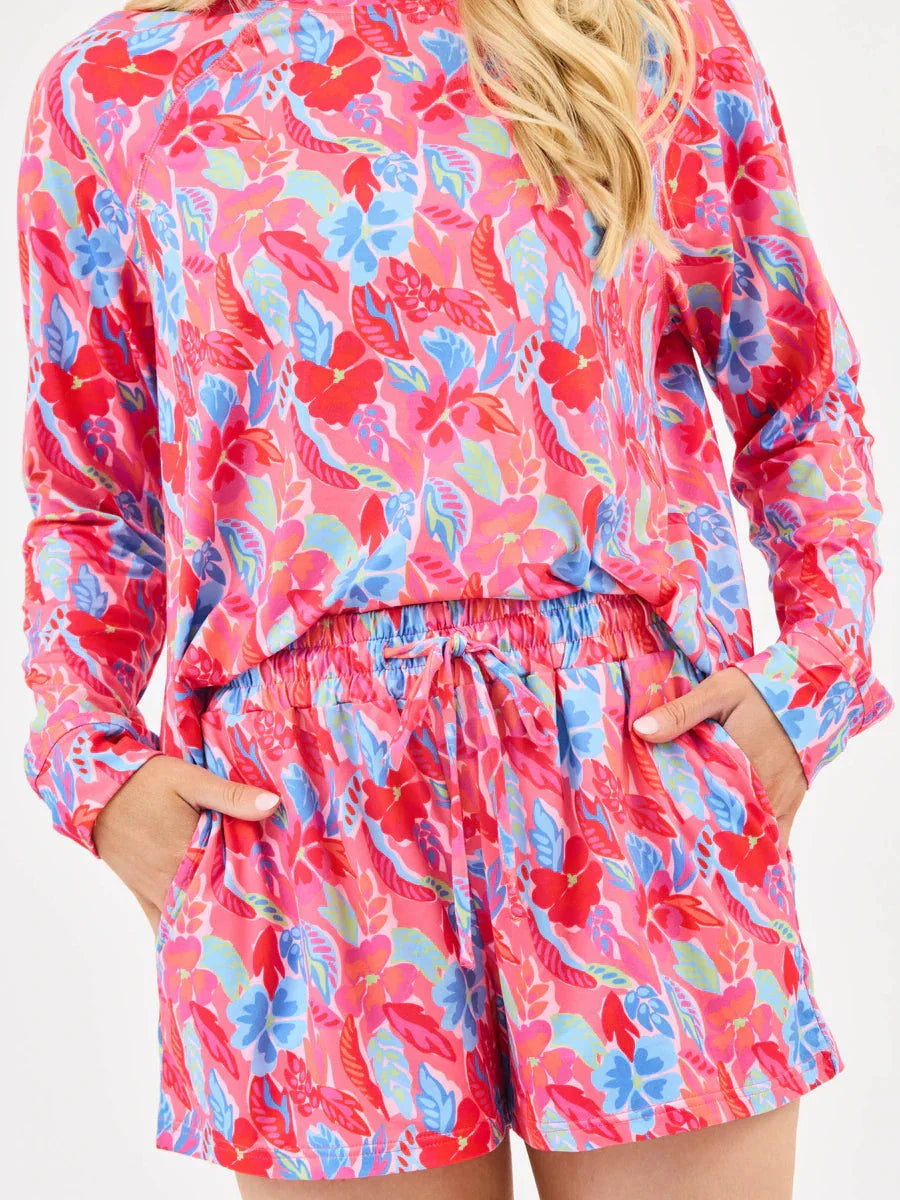Annie Pajama Set - Fiji Breeze - Pink - Large