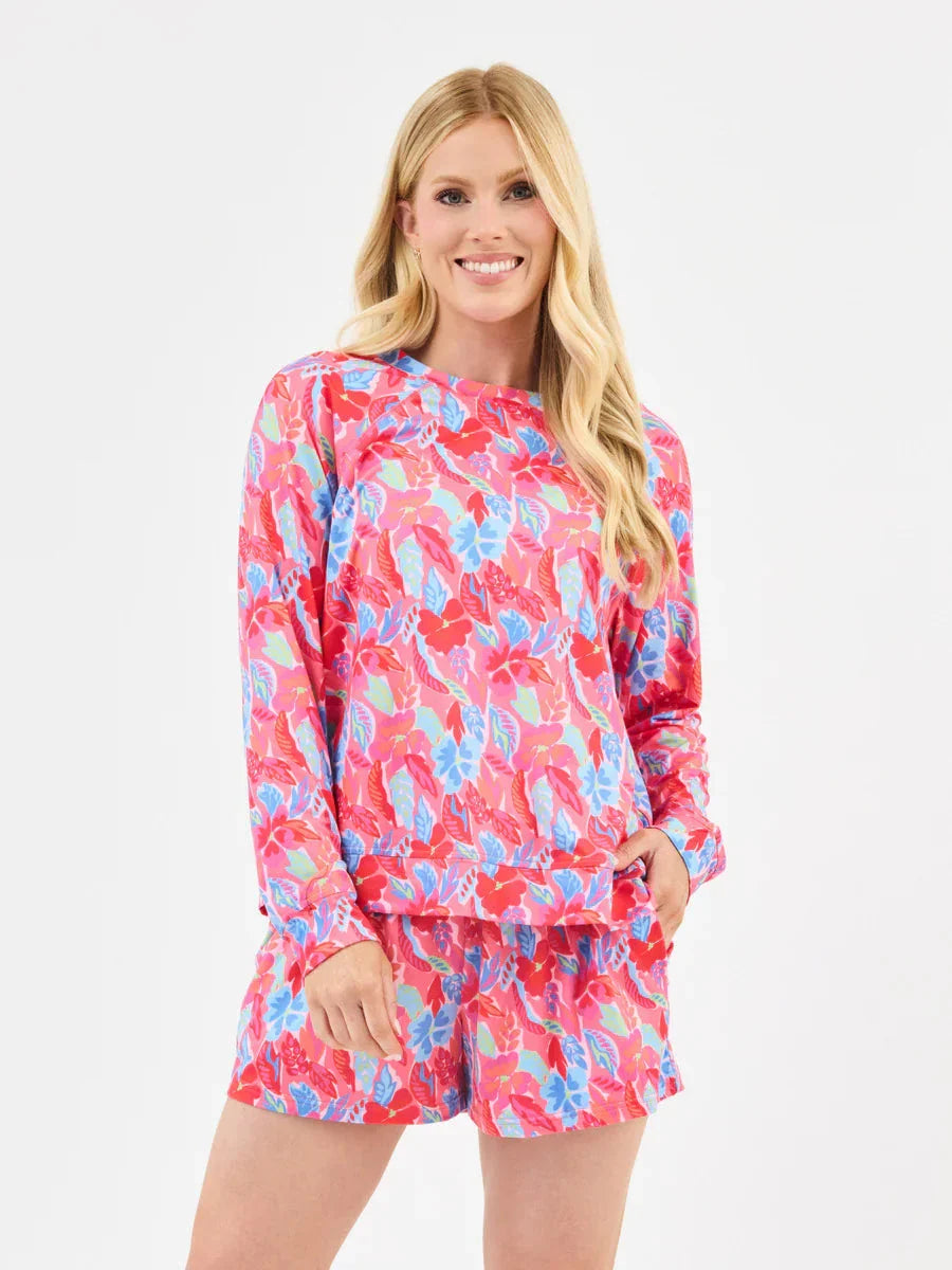 Annie Pajama Set - Fiji Breeze - Pink - Large