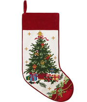 Seasonal - Stocking - Embroidered Needlepoint - Tree w/Presents - 11”x18”