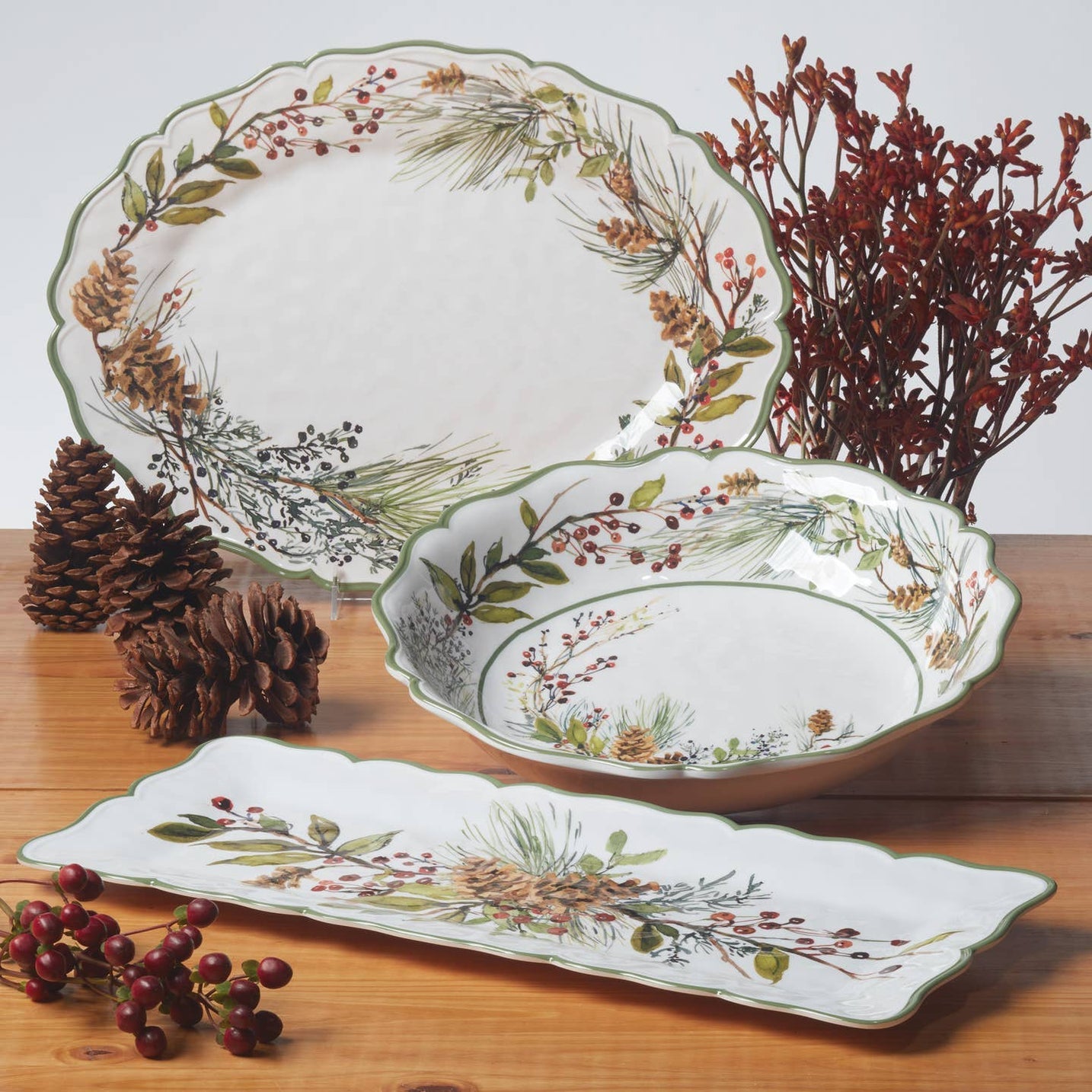 Seasonal - Bowl - Winter Forest - Melamine - 13.75”x2.75”