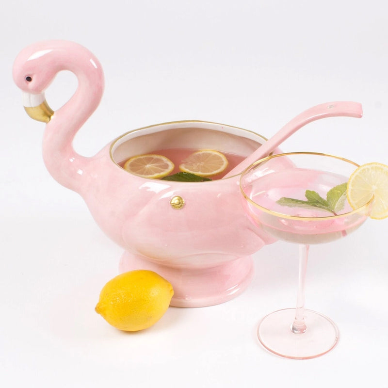 Punch Bowl - Flamingo Pink W/ Ladle