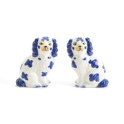 Salt And Pepper Set - Blue And White Dog