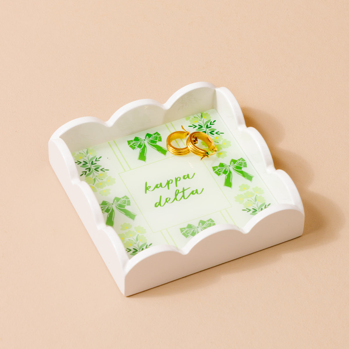 Trinket Tray - Scalloped - Kappa Delta