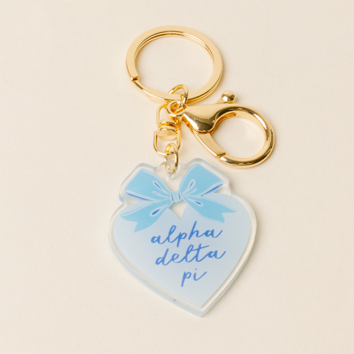 Accessories - Keychain - Acrylic Sweetheart Bow - Alpha Delta Pi