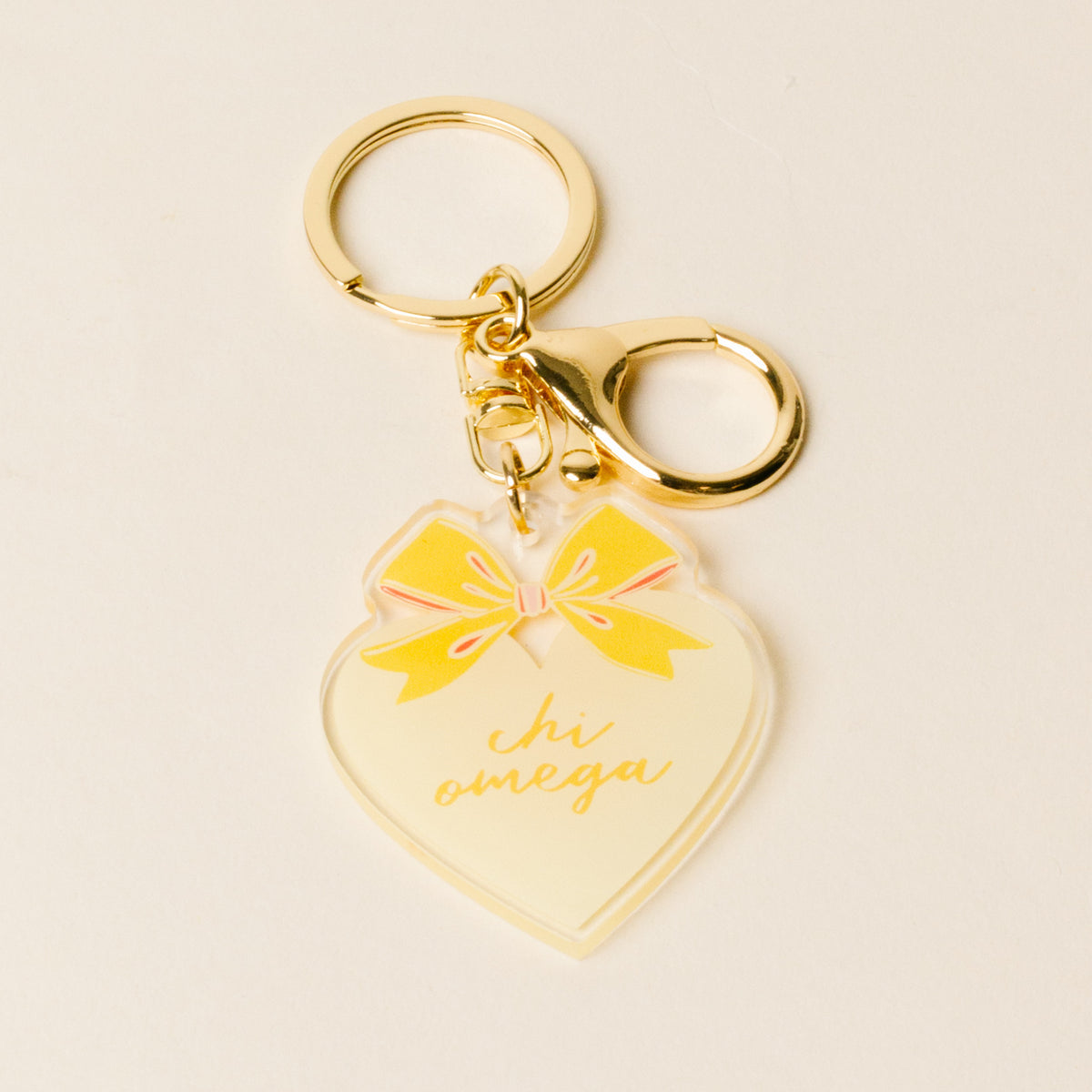 Accessories - Keychain - Acrylic Sweetheart Bow - Chi Omega