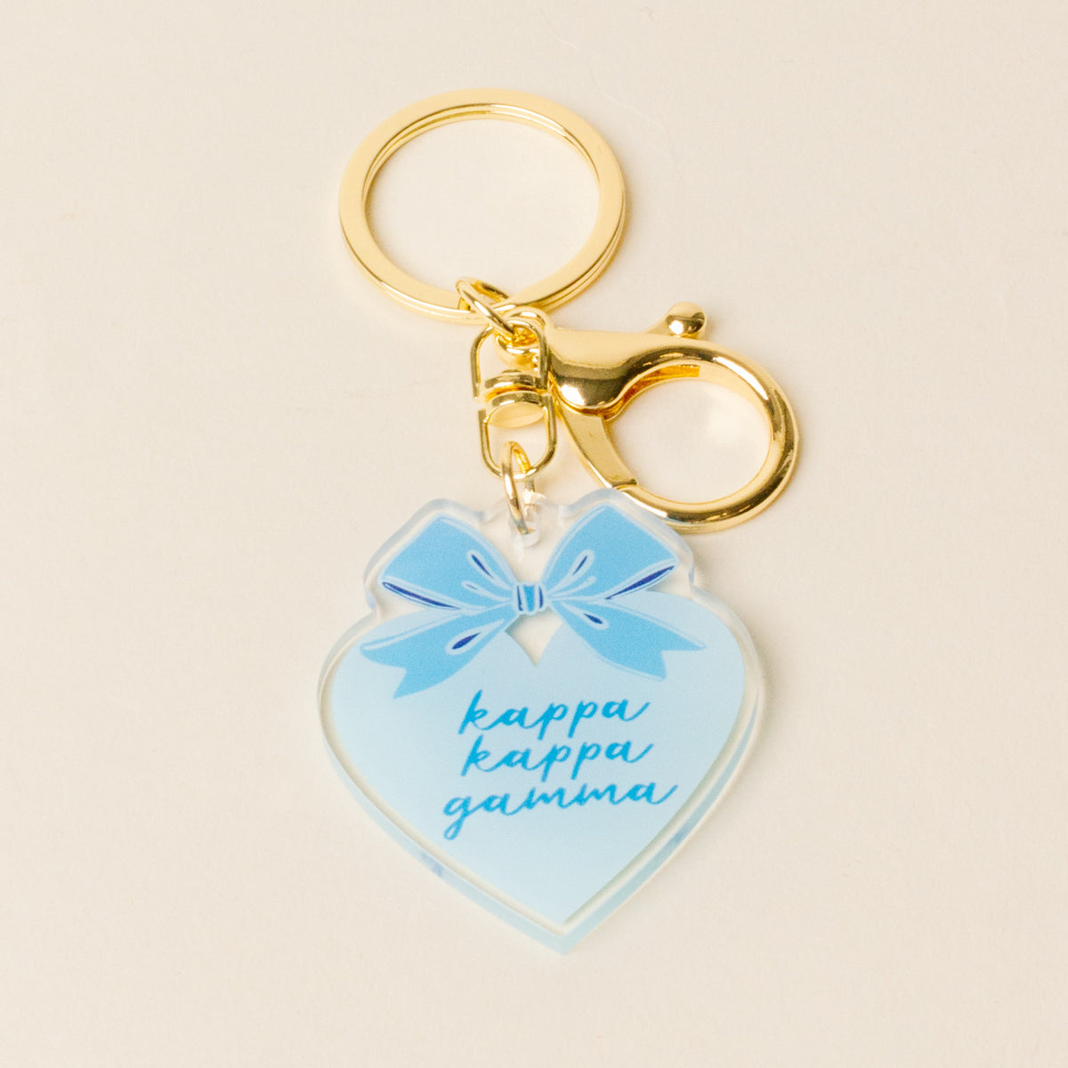 Accessories - Keychain - Acrylic Sweetheart Bow - Kappa Kappa Gamma