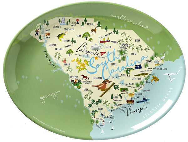 Platter - South Carolina - Melamine - 16"