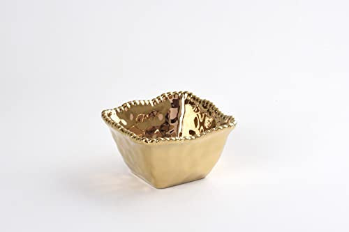 Bowl - Square Snack - Gold