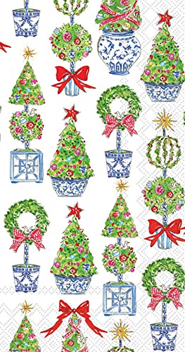 Seasonal - Napkins - Guest Bright Topiary Trees