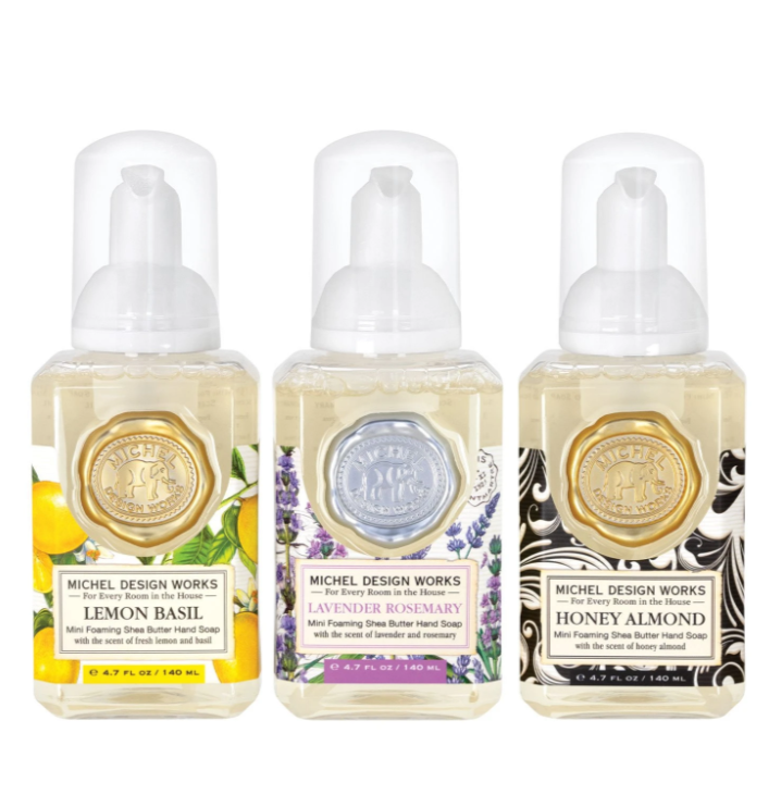 Hand Soap - Mini Foaming Soap - Lemon Basil/Lavender Rosemary/Honey Almond
