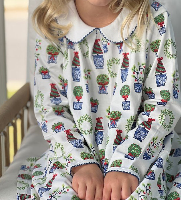 Seasonal - Children - Apparel - LS Dress - Christmas Planters - Size 4T