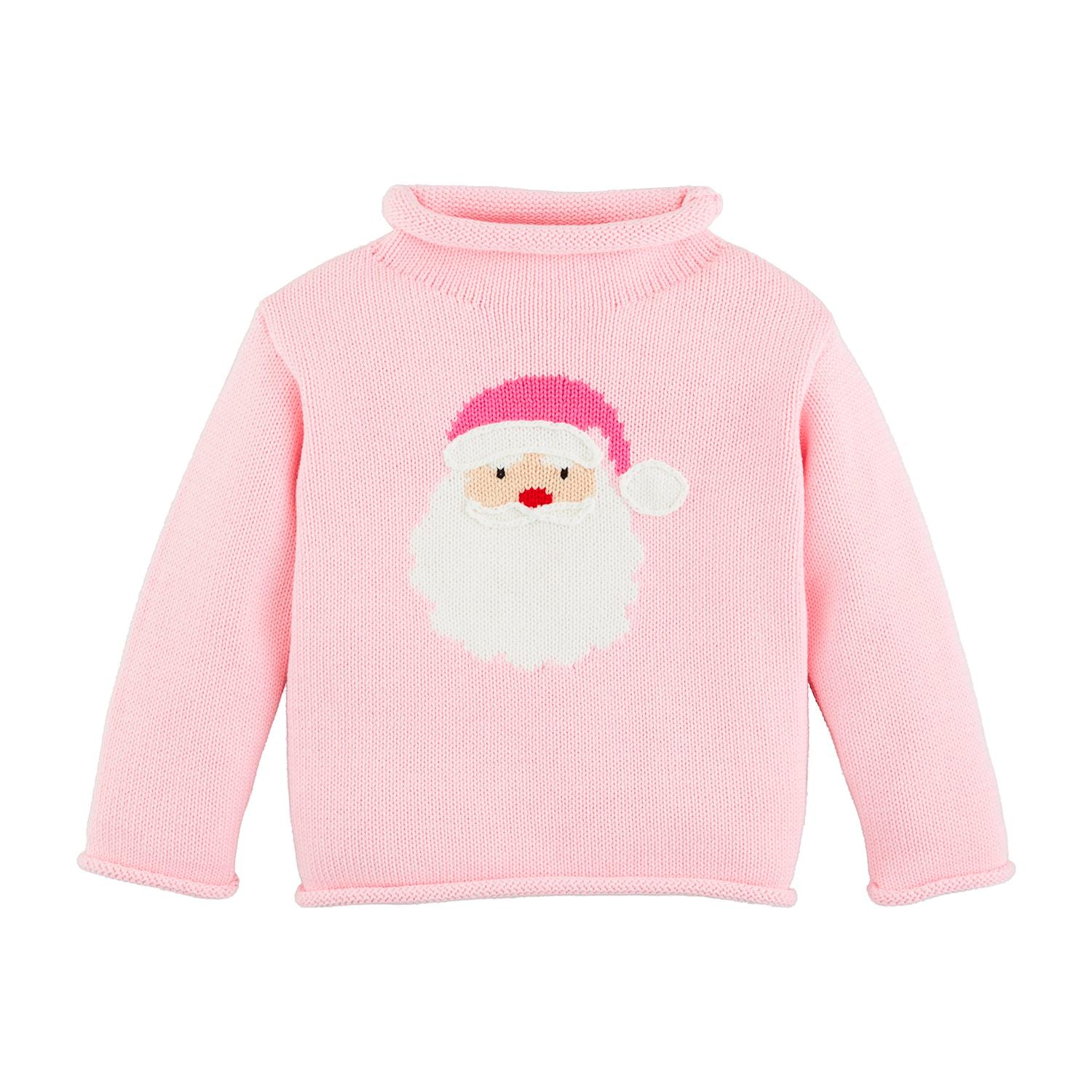 Seasonal - Children - Apparel - Santa Rollneck Sweater - Pink - Large