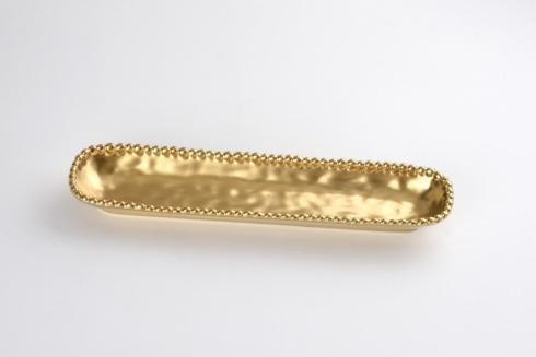 Serveware - Cracker Tray - Matte Gold Beaded