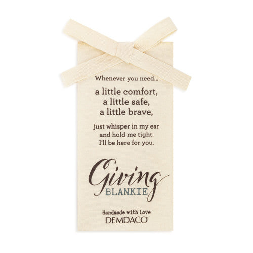 Blanket with text andDEMDCO branding on a white background