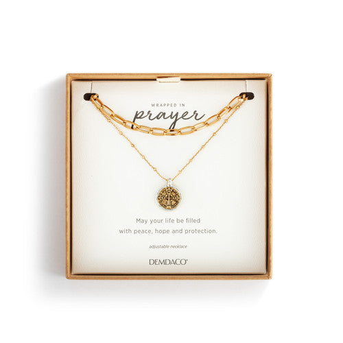 Jewelry- Necklace - Wrapped in Prayer - Gold
