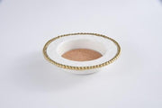 Wine Coaster - White with Gold Beads