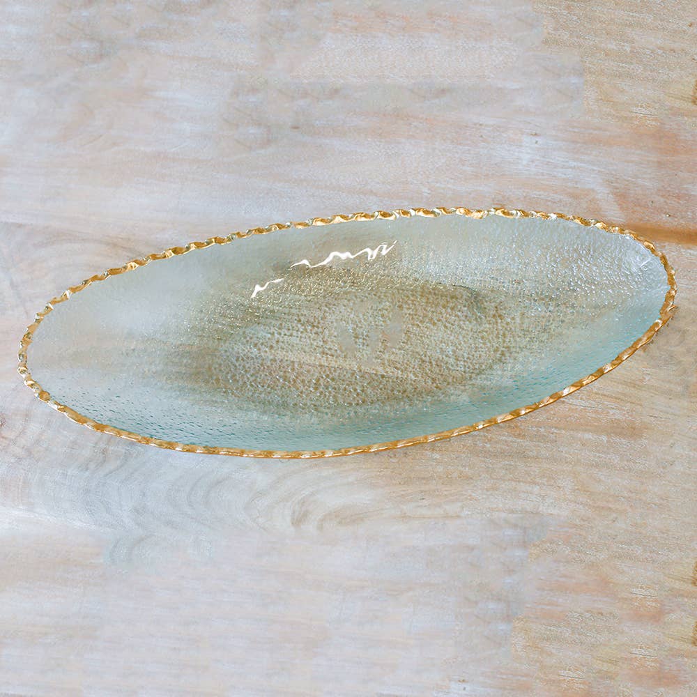 Platter - Fairbanks - Oval - Clear Gold