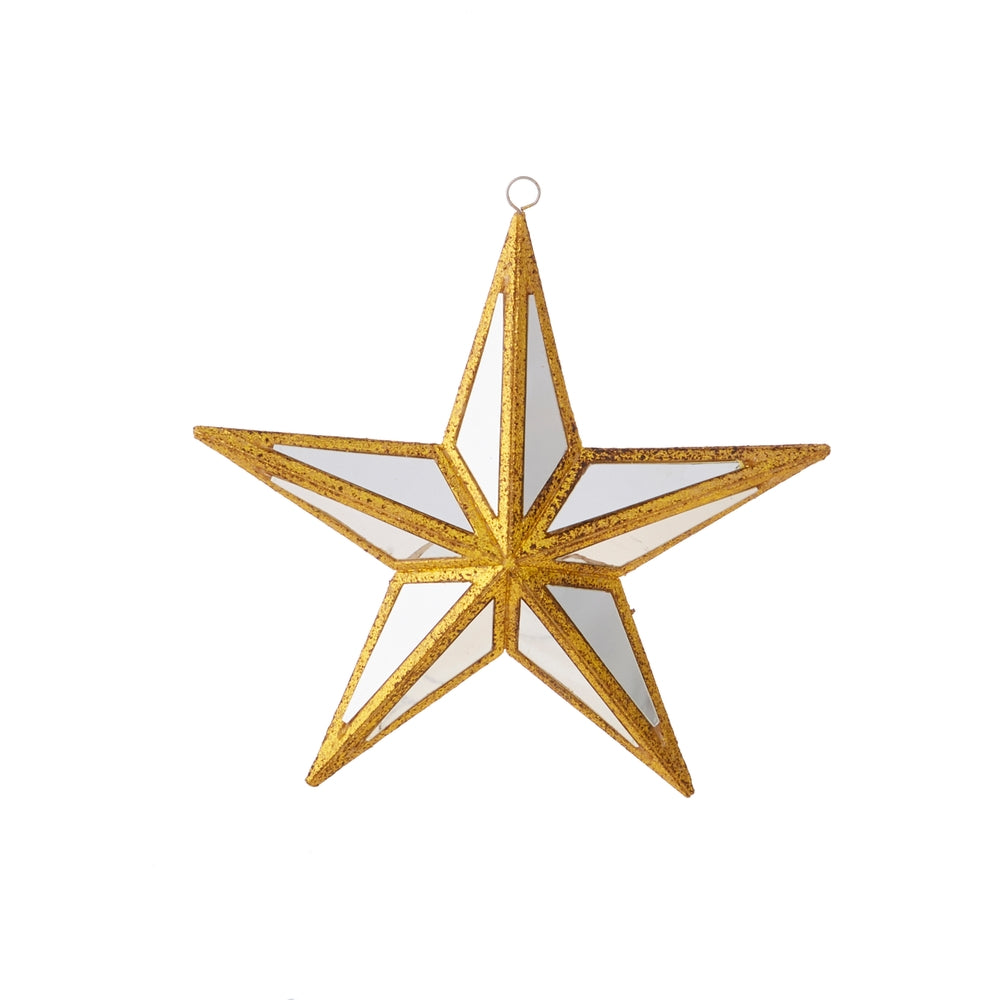 Seasonal - Gold Mercury Glass Ornament - Star