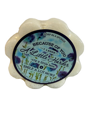 "Because Of You I Laugh A Little Harder" Flower Shower Sponge