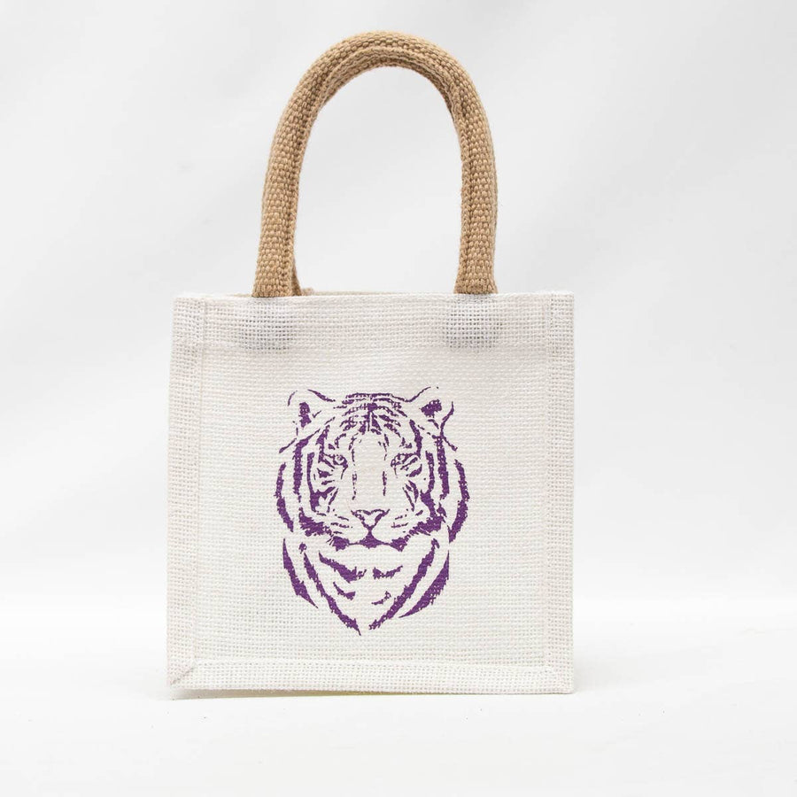 Easy Tiger Petite Gift Tote - White and Purple