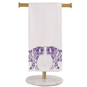 Tiger Walk Flour Sack Hand Towel White/Purple