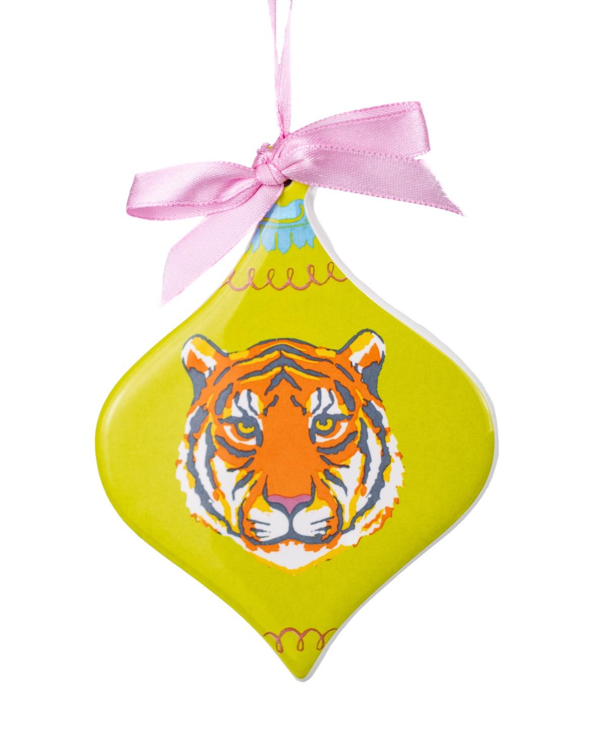 Tinsel Tiger Christmas Ornament