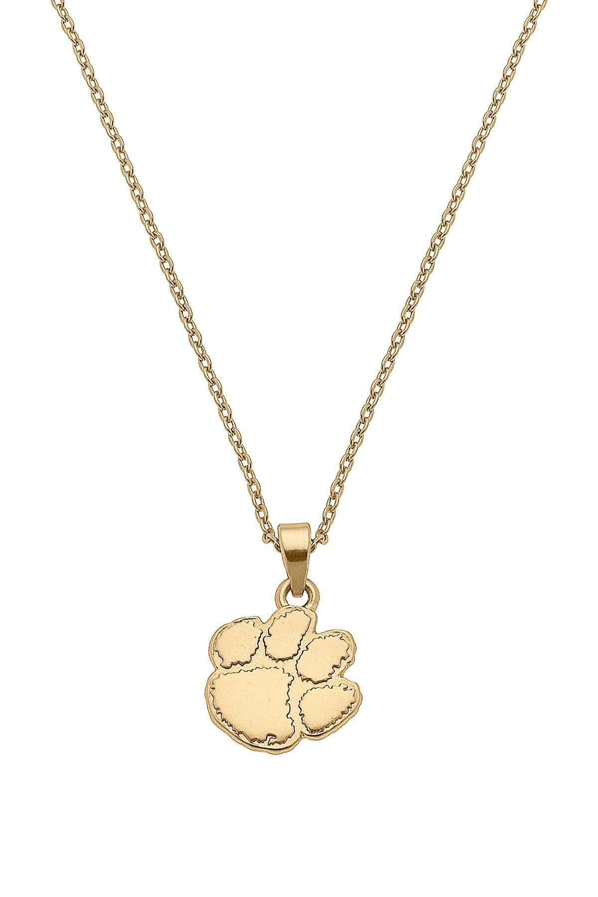 Clemson Tigers 24K Gold Plated Pendant Necklace