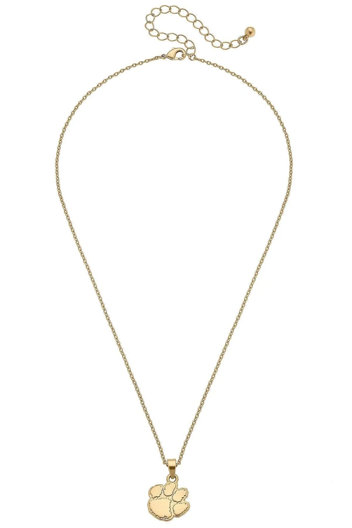 Clemson Tigers 24K Gold Plated Pendant Necklace