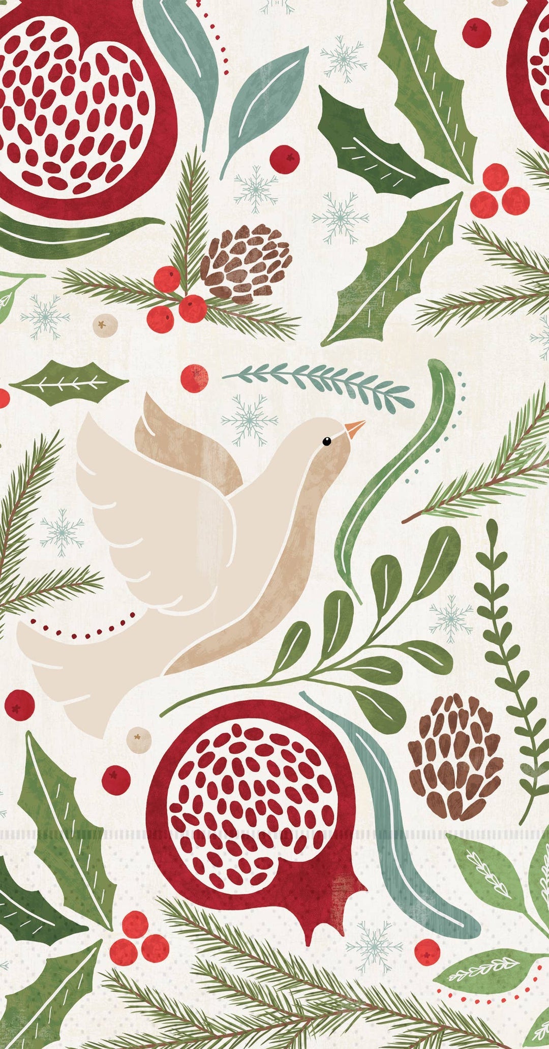 Seasonal - Napkins - Guest - Winter Berry Dove