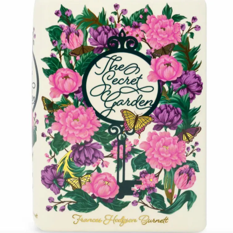 Large Ceramic Book Vase - The Secret Garden Collector's Edition Bookish Home Decor Gift