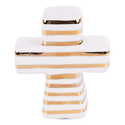 Topper - Gold Stripe Cross
