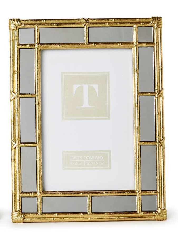 Frame - Gold Bamboo with Mirrored Edge - 4x6