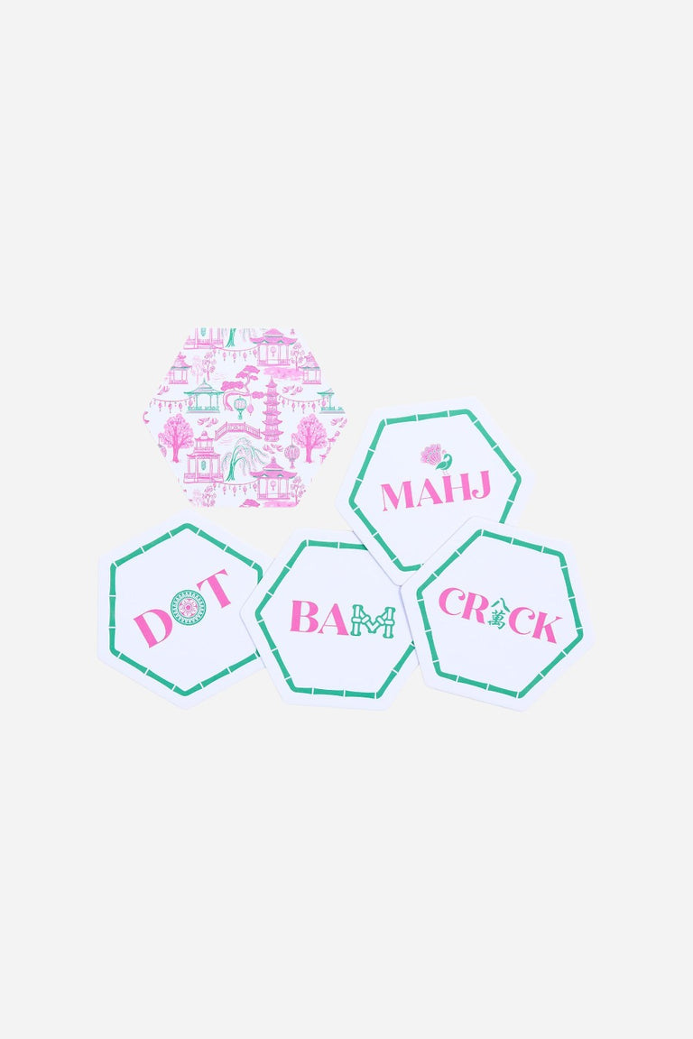 Household - Coaster - Let’s Mahjong- Paper - Set of 24