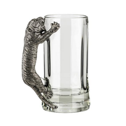 Drinkware - Pewter Handle Beer Mug - Tiger