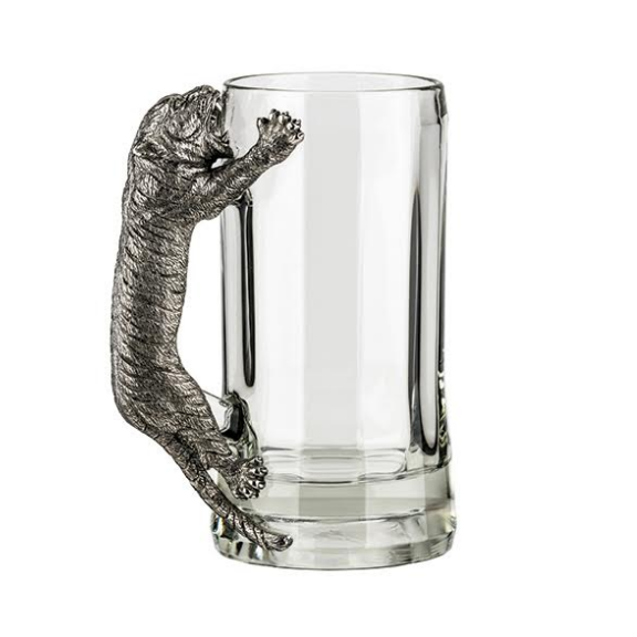 Drinkware - Pewter Handle Beer Mug - Tiger