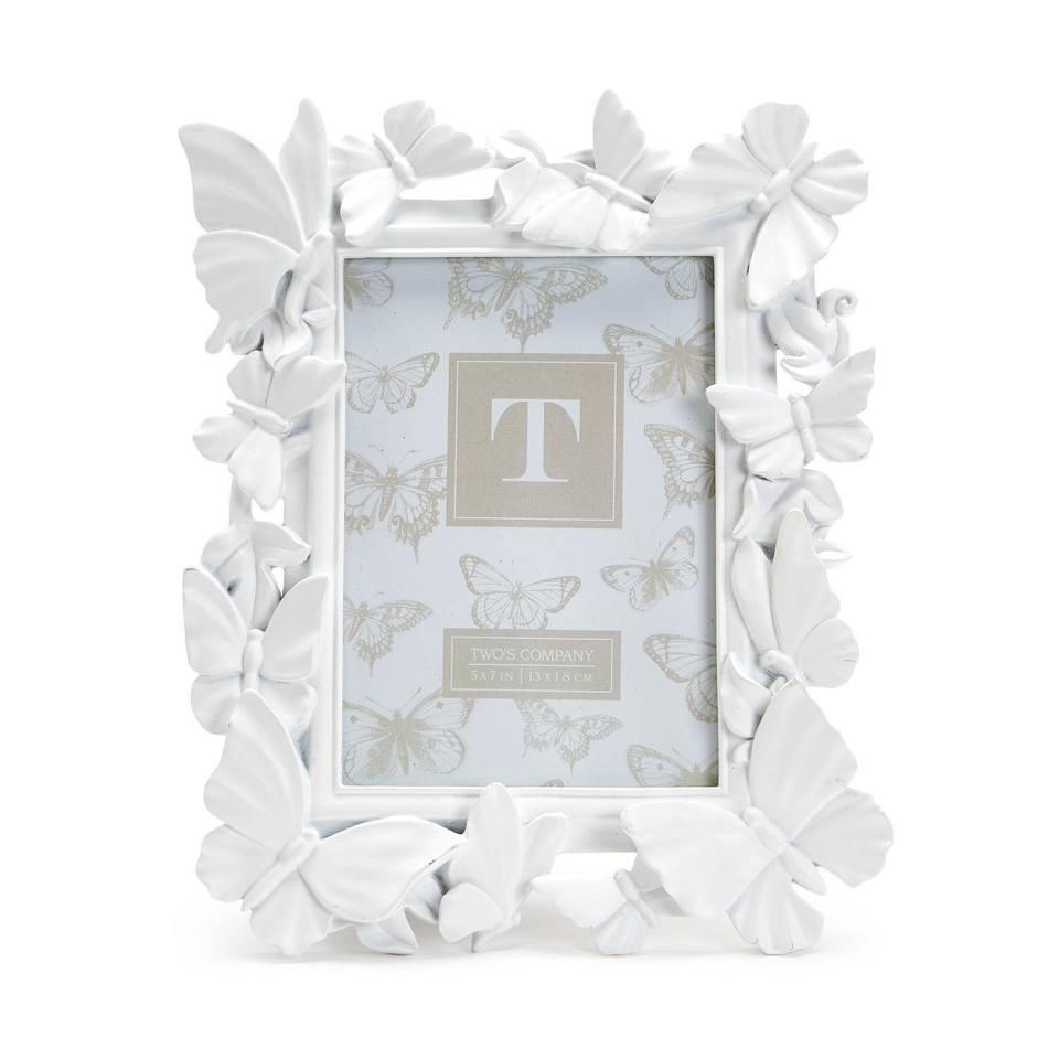 Frame - White Butterfly - White - 5”x7”