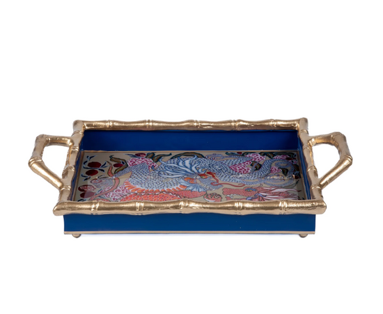 Tray - Dragon Enameled - Chang Mai - 10”x14”