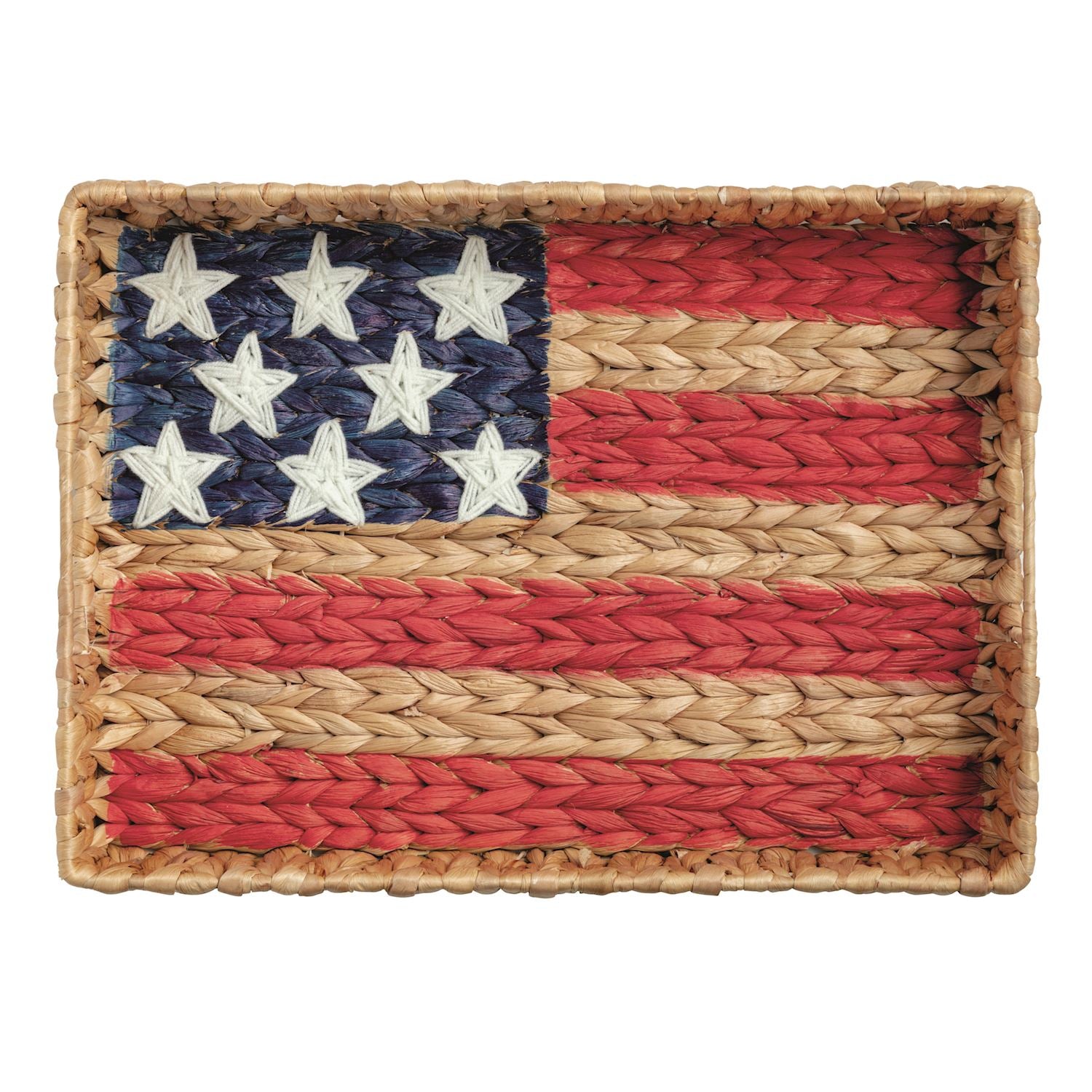 Tray - Woven Seagrass Flag