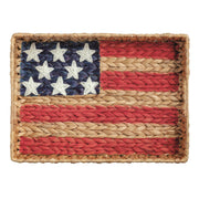 Tray - Woven Seagrass Flag