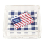 Home Decor - Napkin Holder - Flag Napkin Set with Weight - Acrylic