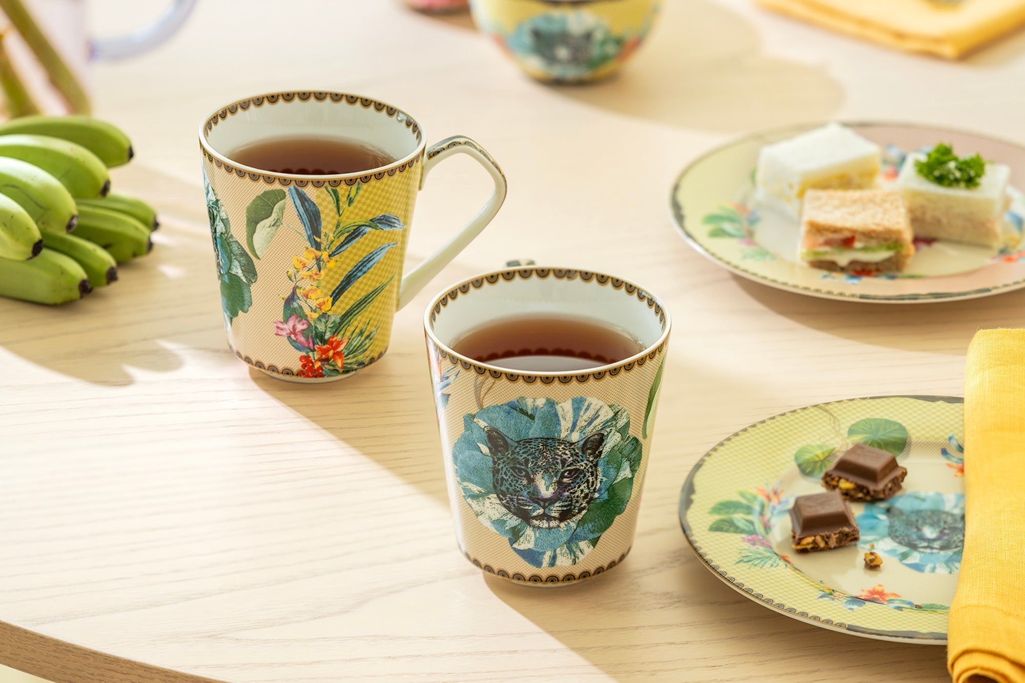 Home Decor - Mug - Summer Savanna - Leopard Blue 12 oz. - Fine Porcelain