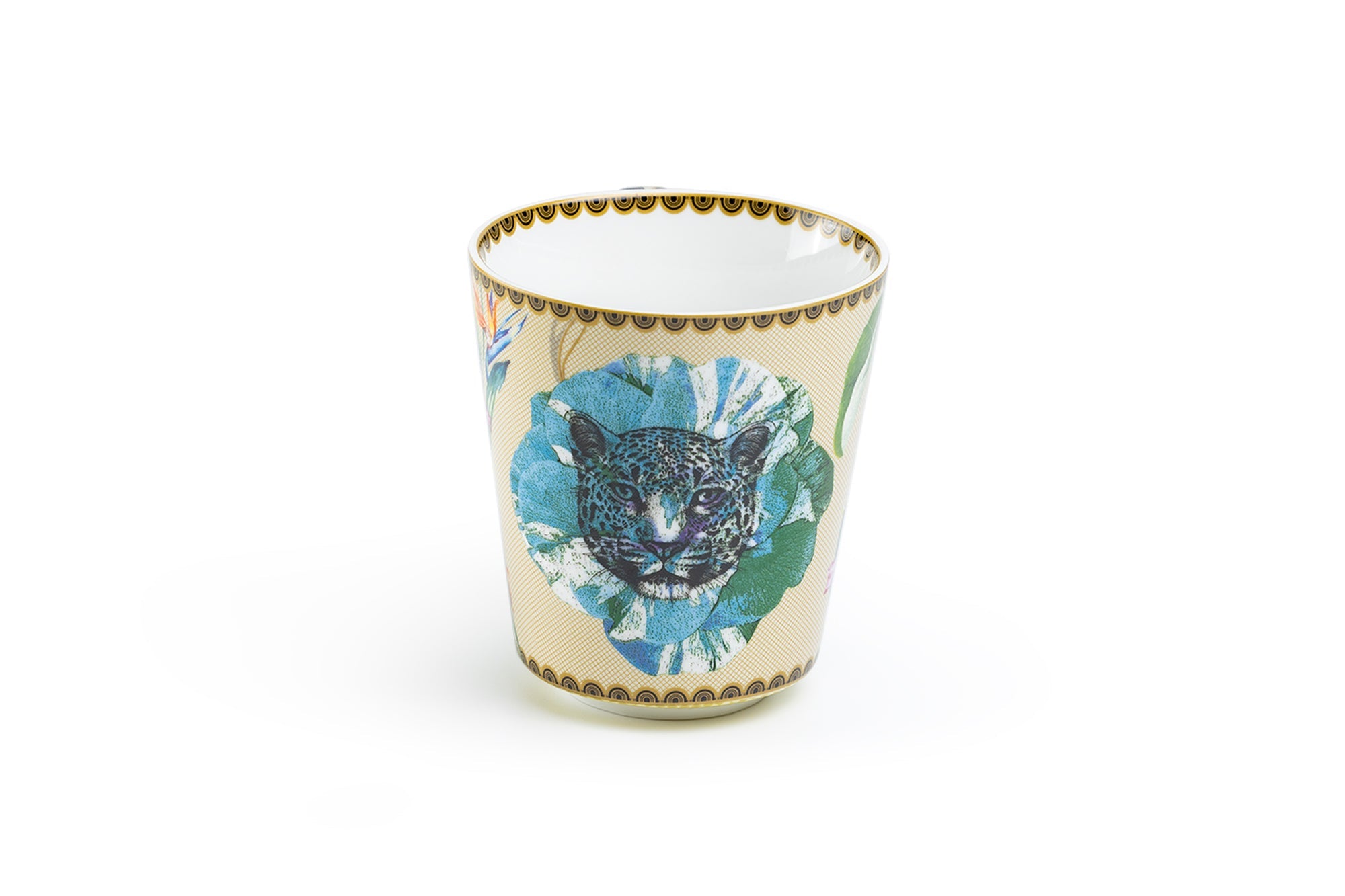 Home Decor - Mug - Summer Savanna - Leopard Blue 12 oz. - Fine Porcelain