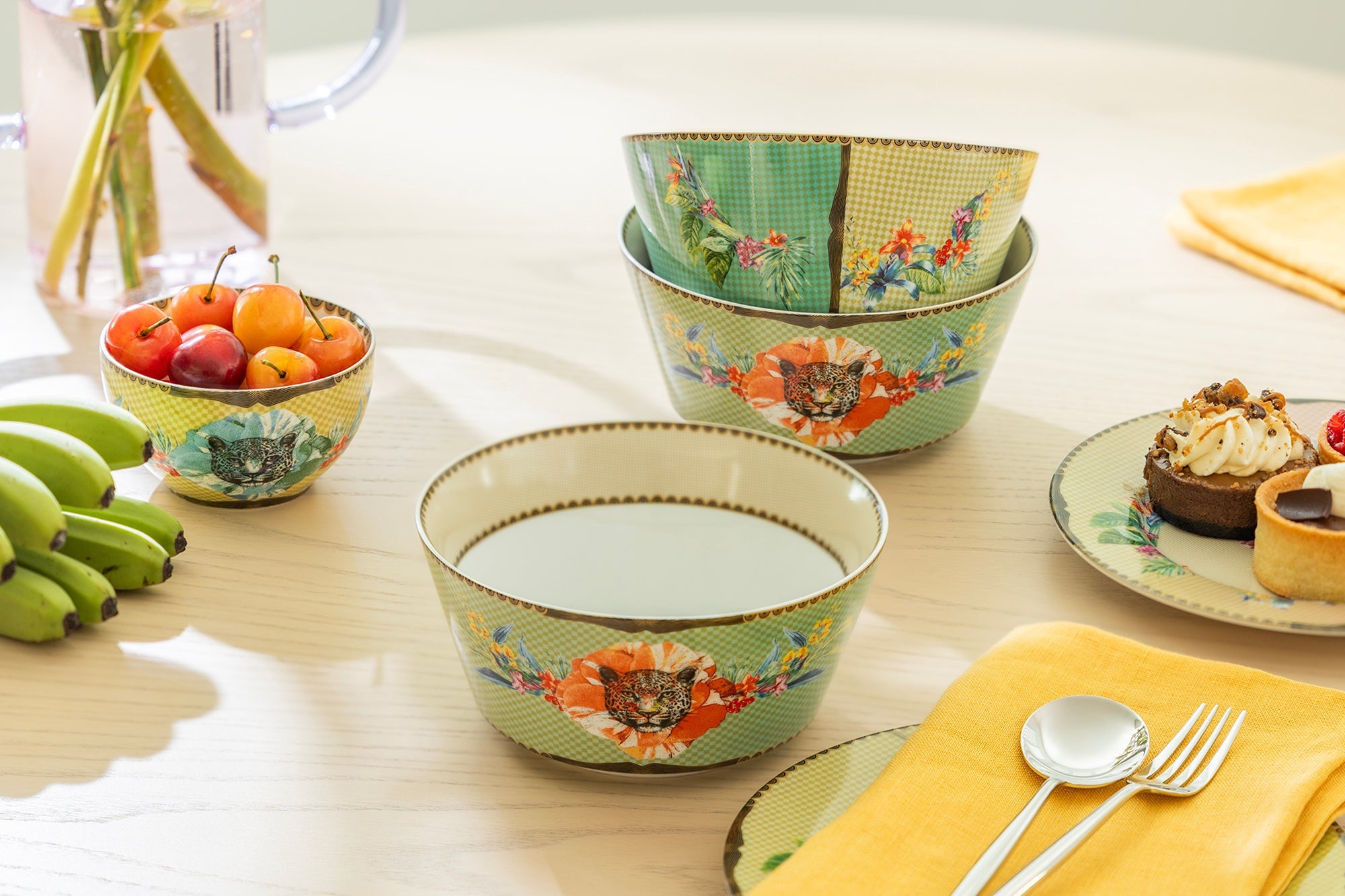 Home Decor - Bowl - Summer Savanna - Green Fine Porcelain - 5 3/4”