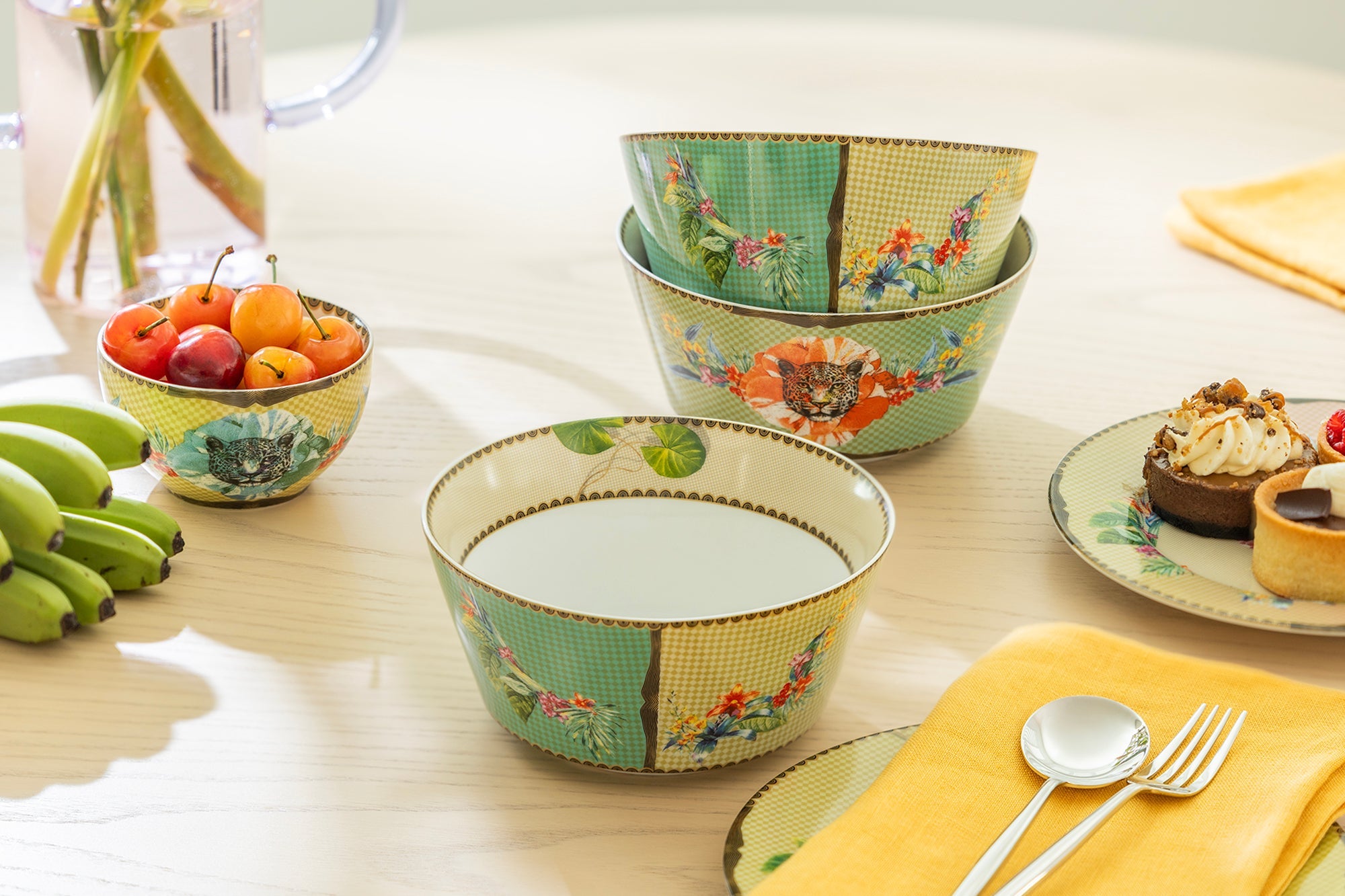 Home Decor - Bowl - Summer Savanna - Green Fine Porcelain - 5 3/4”
