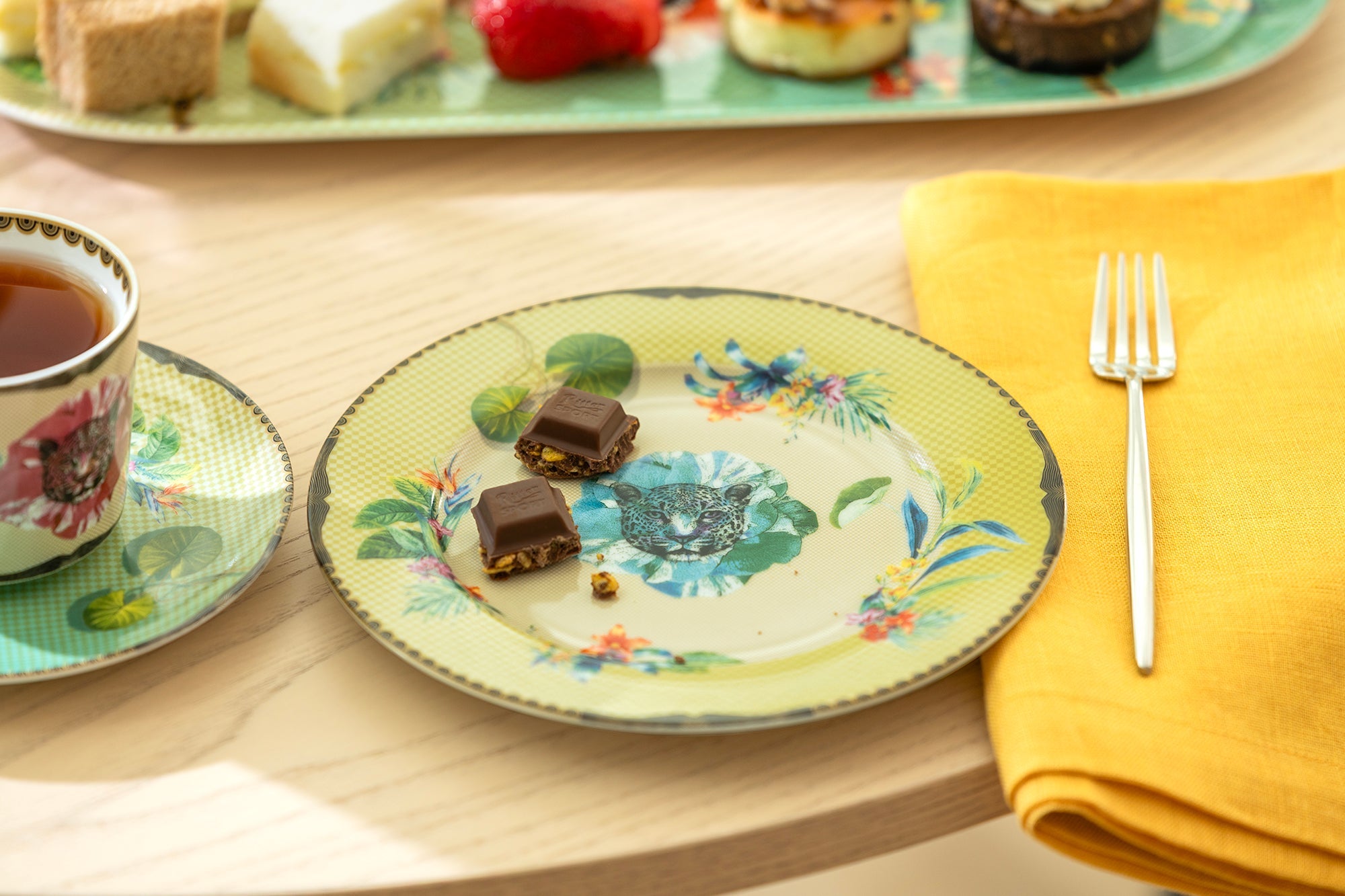 Home Decor - Summer Savanna Leopard - Porcelain Dessert Plate - Set of 2